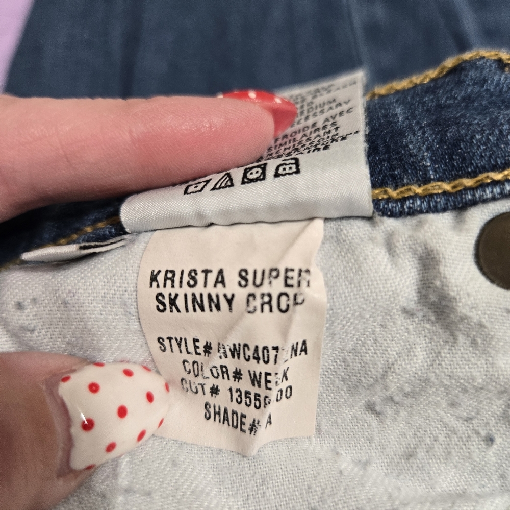 Hudson Denim Jeans Krista Super Skinny Crop Size 30 - Picture 7 of 7